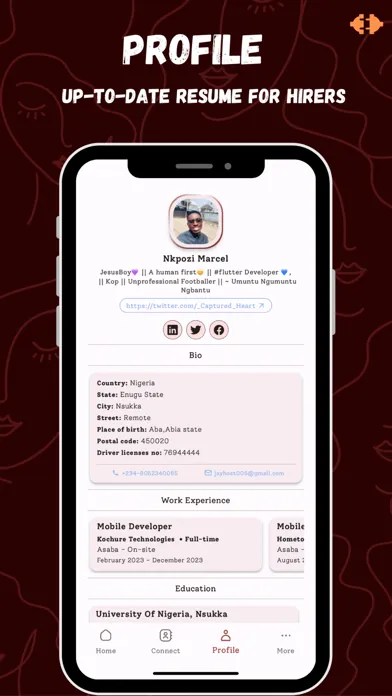 Tangkapan layar Connect me: Digital identity